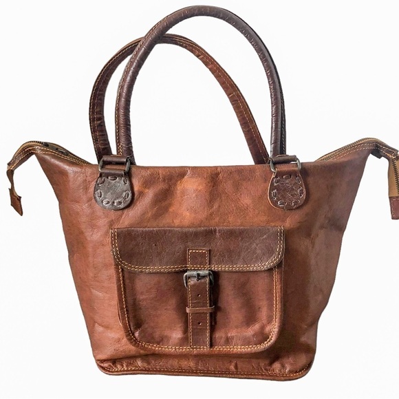 Noonday Collection Leather Bag Brown - Picture 2 of 11